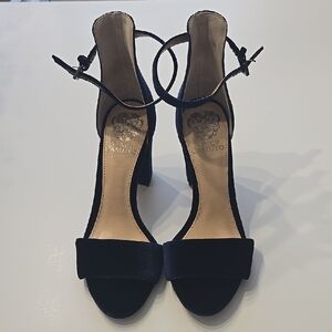 Vince Camuto Blue Ankle Strap Heels Size 7 Block Heel Sandals